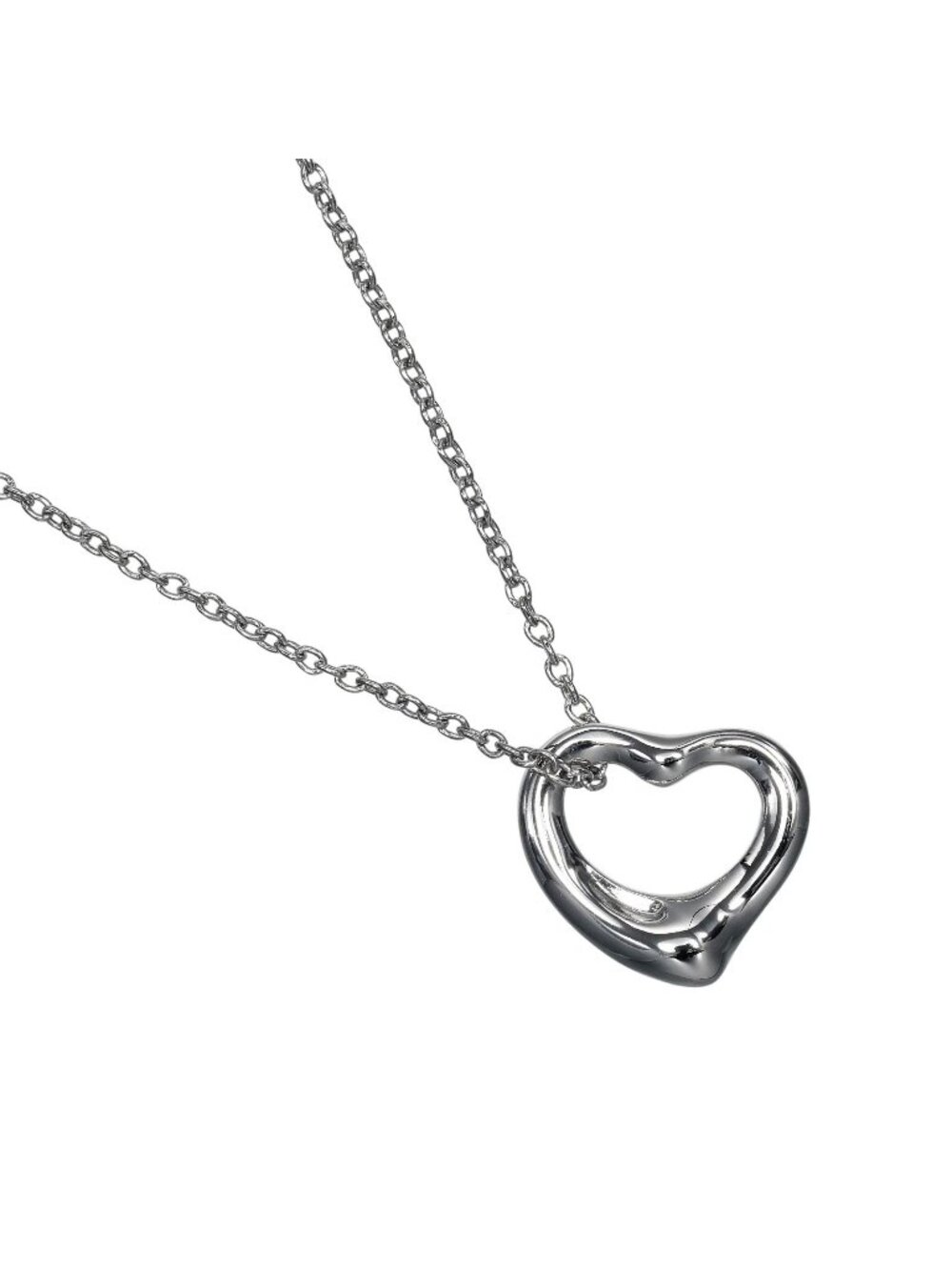 Tiffany & Co Open Heart Platinum Necklace
